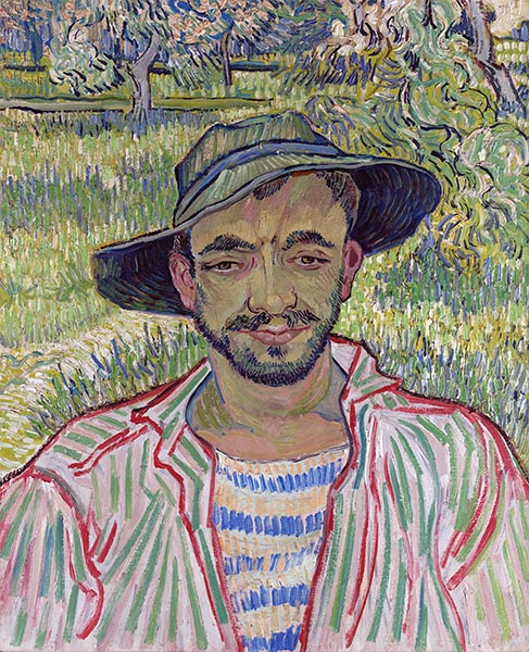 Portrait of a Young Peasant, 1889 | Vincent van Gogh | Gemälde Reproduktion