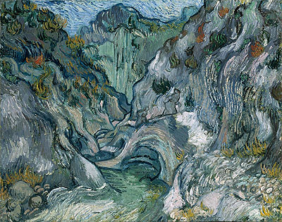 Les Peiroulets Ravine, 1889 | Vincent van Gogh | Gemälde Reproduktion