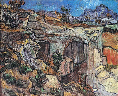 Entrance to a Quarry near Saint-Remy, 1889 | Vincent van Gogh | Painting Reproduction