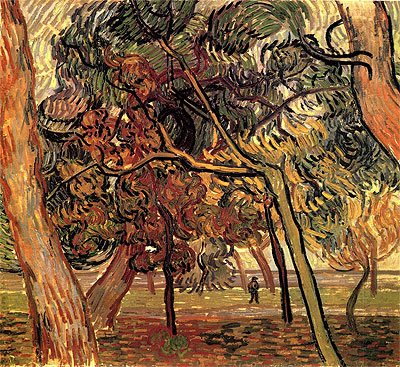 Study of Pine Trees, 1889 | Vincent van Gogh | Gemälde Reproduktion