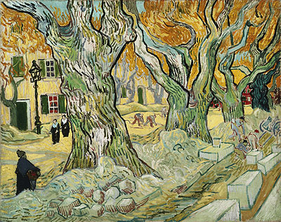 The Road Menders, 1889 | Vincent van Gogh | Gemälde Reproduktion