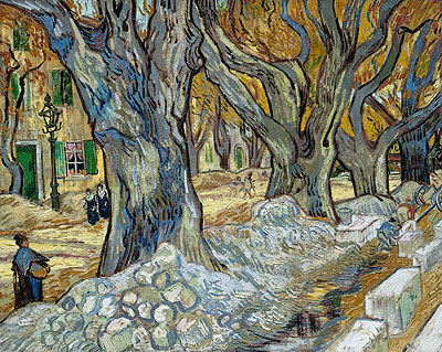 Die großen Platanen (Straßenarbeiter in Saint-Remy) | Vincent van Gogh | Gemälde Reproduktion