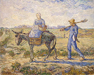 Morning: Going out to Work (After Millet)  , 1890 | Vincent van Gogh | Painting Reproduction