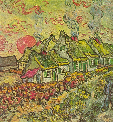 Bauernhäuser (Erinnerung an den Norden), 1890 | Vincent van Gogh | Gemälde Reproduktion