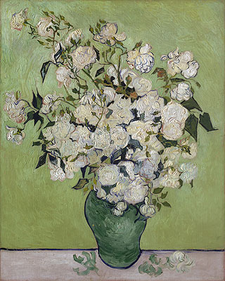 Vase of Roses, 1890 | Vincent van Gogh | Gemälde Reproduktion