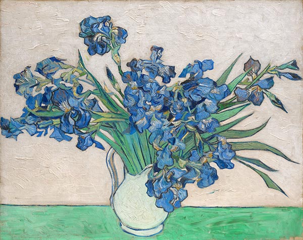 Stillleben - Vase mit Schwertlilien | Vincent van Gogh | Gemälde Reproduktion