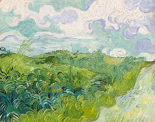 Green Wheat Fields, May 1890 | Vincent van Gogh | Painting Reproduction