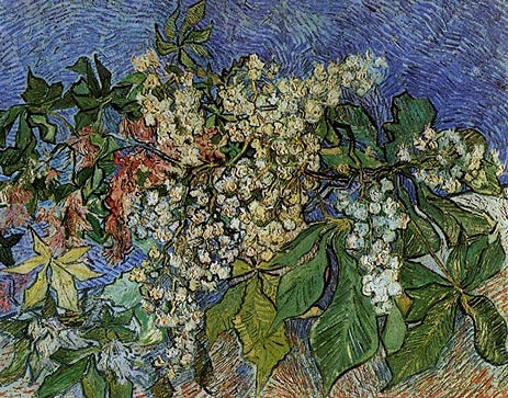 Blossoming Chestnut Branches, 1890 | Vincent van Gogh | Painting Reproduction
