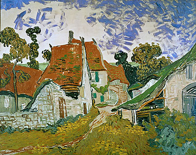 Village Street in Auvers, 1890 | Vincent van Gogh | Gemälde Reproduktion