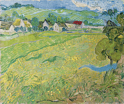 View of Vessenots Near Auvers, 1890 | Vincent van Gogh | Gemälde Reproduktion