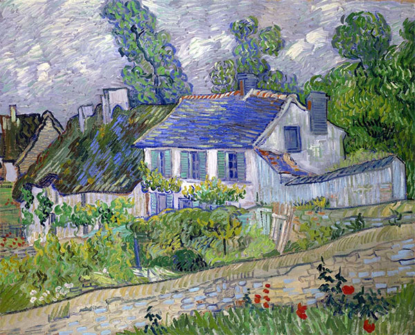 Häuser bei Auvers, 1890 | Vincent van Gogh | Gemälde Reproduktion