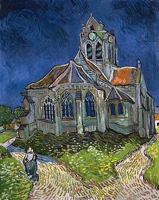 The Church at Auvers-sur-Oise, 1890 | Vincent van Gogh | Painting Reproduction