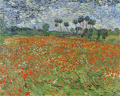 Field with Poppies, 1890 | Vincent van Gogh | Painting Reproduction