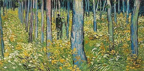 Undergrowth with Two Figures | Vincent van Gogh | Painting Reproduction