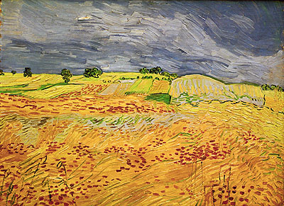Ebene bei Auvers, July 1890 von Vincent van Gogh | Gemälde-Reproduktion