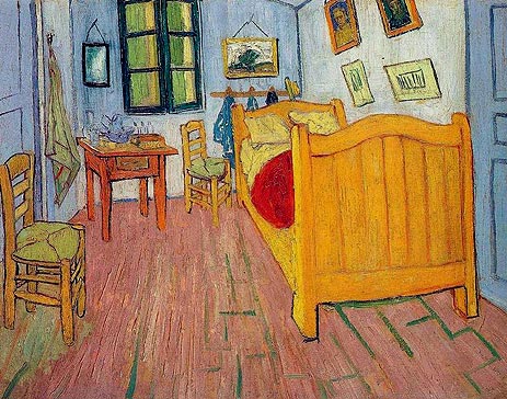 De slaapkamer, 1888 | Vincent van Gogh | Gemälde Reproduktion