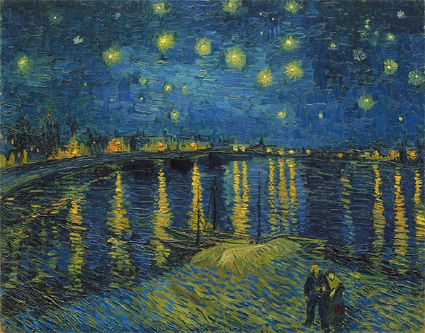 Starry Night over the Rhone, 1888 | Vincent van Gogh | Gemälde Reproduktion
