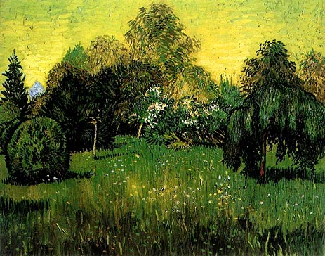 Public Park with Weeping Willow, 1888 | Vincent van Gogh | Painting Reproduction