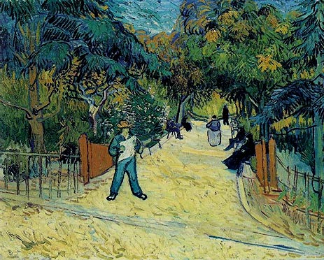Entrance to the Public Garden in Arles, 1888 | Vincent van Gogh | Gemälde Reproduktion