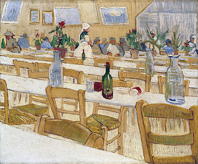 Interior of the Restaurant Carrel in Arles, 1887 | Vincent van Gogh | Painting Reproduction