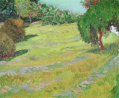 Sunny Lawn in a Public Park | Vincent van Gogh | Painting Reproduction