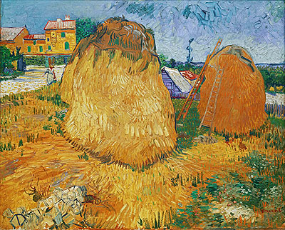 Haystacks in Provence, 1888 | Vincent van Gogh | Painting Reproduction