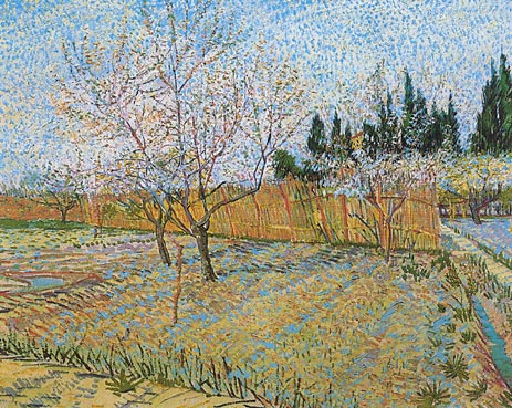 Orchard with Peach Tress in Blossom | Vincent van Gogh | Painting Reproduction