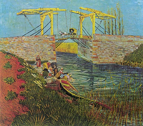 Die Langlois-Brücke bei Arles, 1888 von Vincent van Gogh | Gemälde-Reproduktion