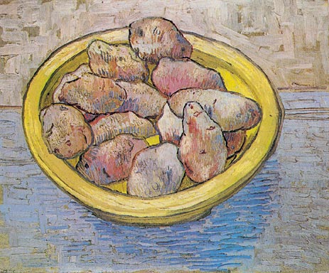 Stillleben: Kartoffeln in einer gelben Schüssel, 1889 von Vincent van Gogh | Gemälde-Reproduktion
