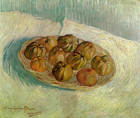 Korb mit Äpfeln (für seinen Freund Lucien Pissarro), 1887 von Vincent van Gogh | Gemälde-Reproduktion