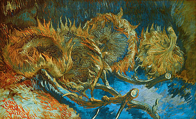 Four Cut Sunflowers | Vincent van Gogh | Painting Reproduction