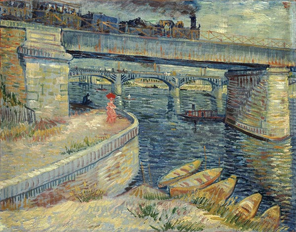 Bridges Across the Seine at Asnieres, 1887 | Vincent van Gogh | Painting Reproduction