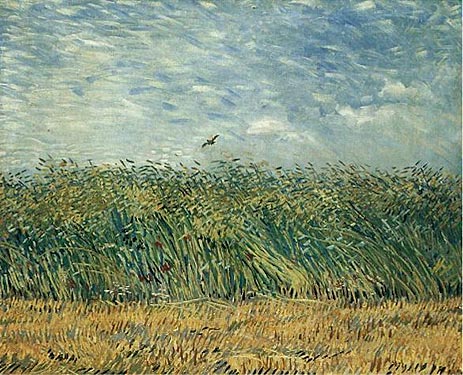 Wheat Field with a Lark, 1887 | Vincent van Gogh | Painting Reproduction