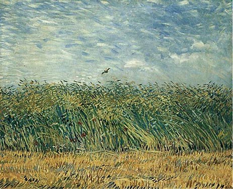 Weizenfeld mit einer Lerche | Vincent van Gogh | Gemälde Reproduktion