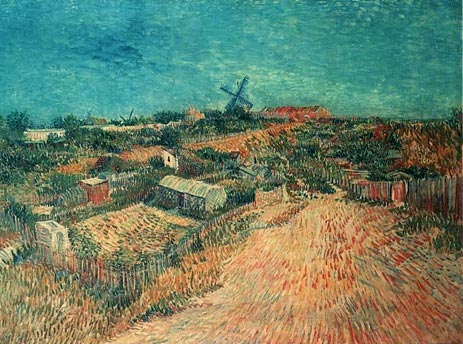 Gemüsegärten in Montmartre: La Butte Montmart | Vincent van Gogh | Gemälde Reproduktion