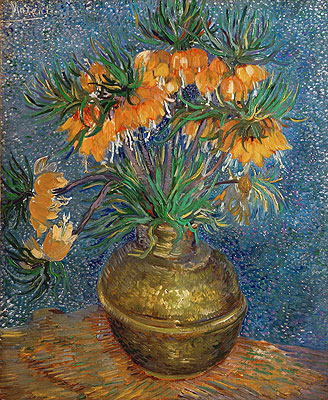 Crown Imperial Fritillaries in a Copper Vase, 1886 | Vincent van Gogh | Painting Reproduction