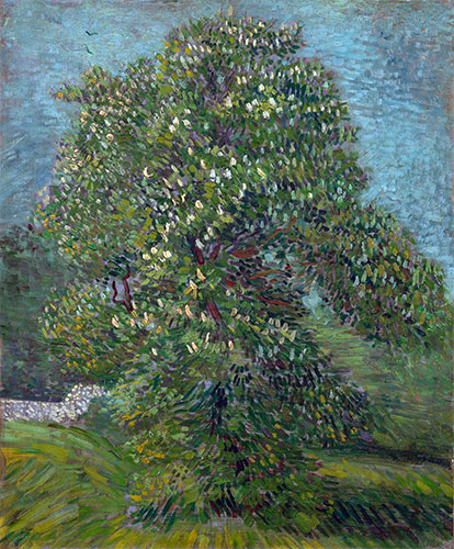 Pferdekastanienbaum in der Blüte, 1887 | Vincent van Gogh | Gemälde Reproduktion