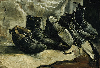 Three Pair of Shoes, c.1886/87 | Vincent van Gogh | Gemälde Reproduktion
