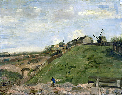 Der Montmartre-Hügel mit Steinbruch, 1886 von Vincent van Gogh | Gemälde-Reproduktion