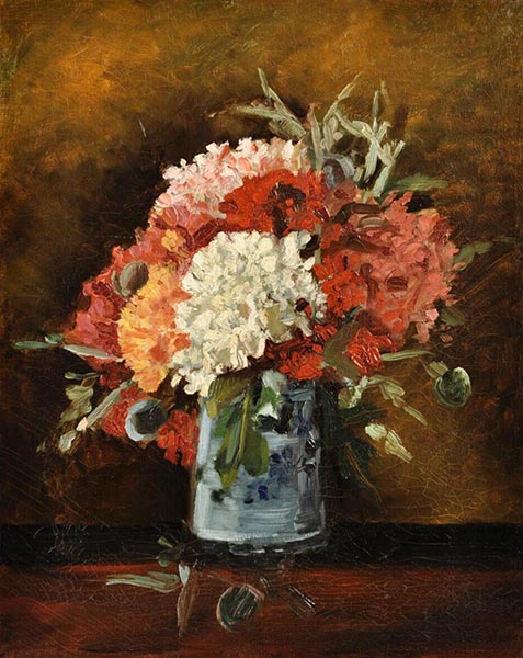 Vase mit Nelken, 1886 | Vincent van Gogh | Gemälde Reproduktion