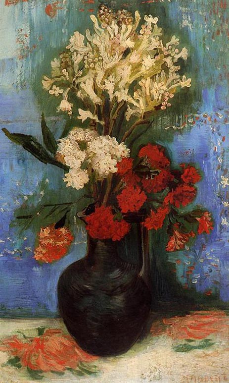 Vase with Carnations and Other Flowers, 1886 | Vincent van Gogh | Painting Reproduction