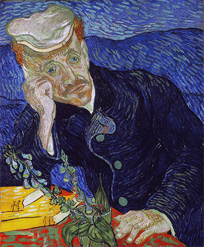 Portrait of Doctor Paul Gachet, 1890 | Vincent van Gogh | Gemälde Reproduktion