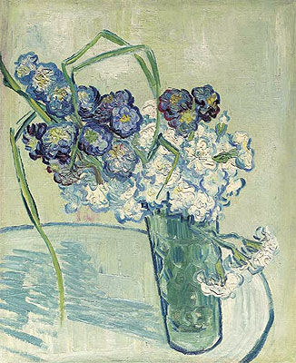Carnations in a Vase. Auvers, 1890 by Vincent van Gogh | Painting Reproduction