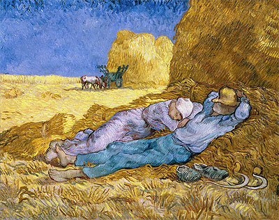 Noon (Rest from Work), 1890 | Vincent van Gogh | Gemälde Reproduktion