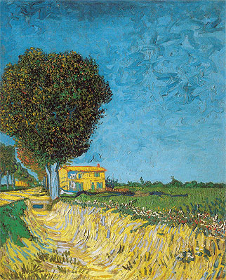 Lane near Arles (Side of a Country Lane), 1888 | Vincent van Gogh | Painting Reproduction
