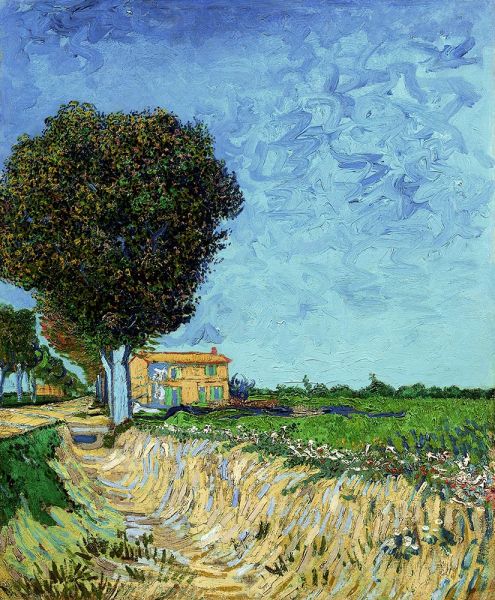Lane near Arles (Side of a Country Lane) | Vincent van Gogh | Painting Reproduction