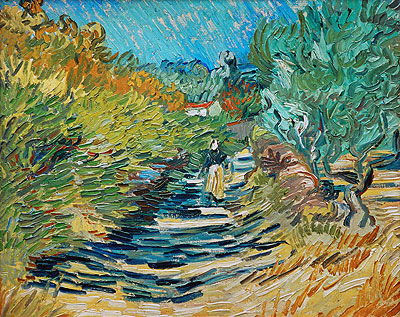 The Road to Saint-Remy, 1889 | Vincent van Gogh | Gemälde Reproduktion