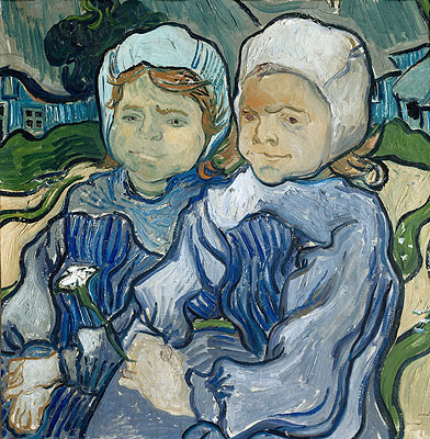 Two Little Girls, 1890 | Vincent van Gogh | Gemälde Reproduktion