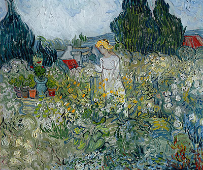 Marguerite Gachet in the Garden at Auvers-sur-Oise, 1890 | Vincent van Gogh | Gemälde Reproduktion