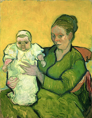 Porträt der Madame Augustine Roulin und Baby Marcelle | Vincent van Gogh | Gemälde Reproduktion